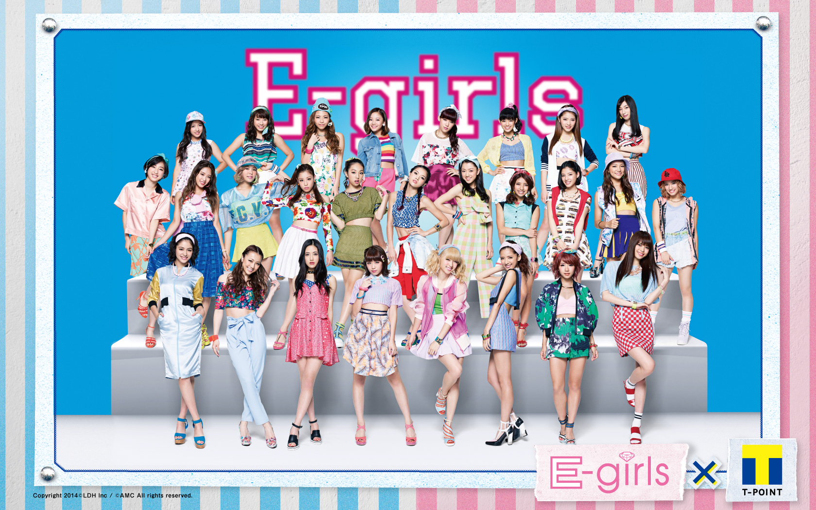 E-girls×Tポイント PC壁紙ワイド 1680×1050｜TポイントとTカードの総合